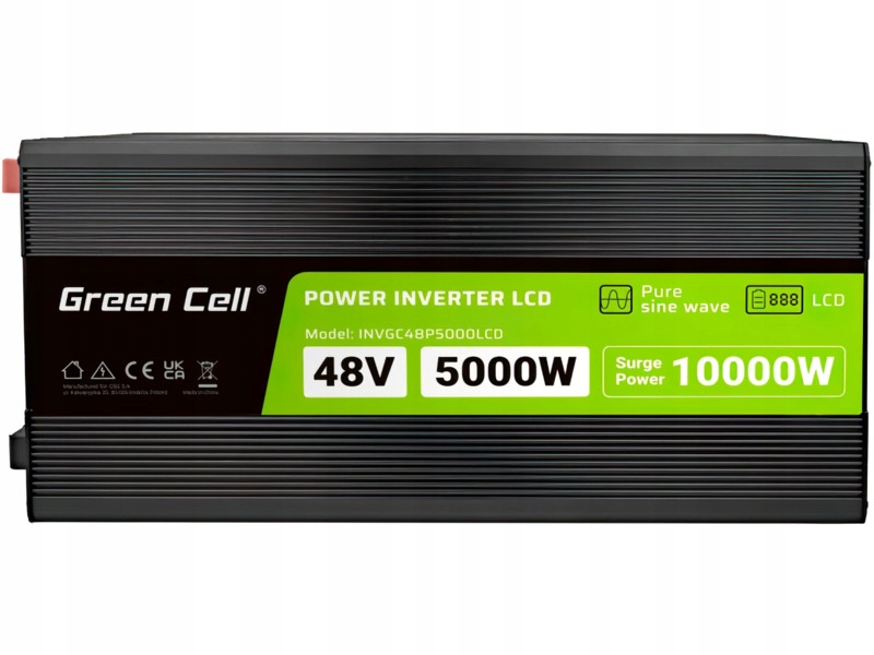 Przetwornica Green Cell INVGC48P5000LCD 48V/230V 5000W/10000W
