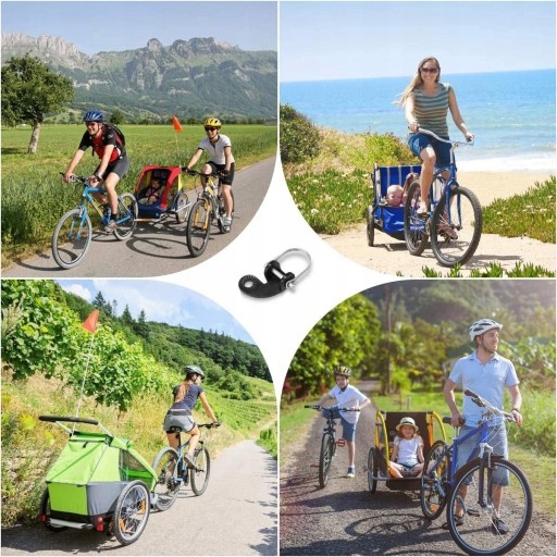 2x Zaczep do Przyczepy Rowerowej Uniwersalny 40KG Model ///