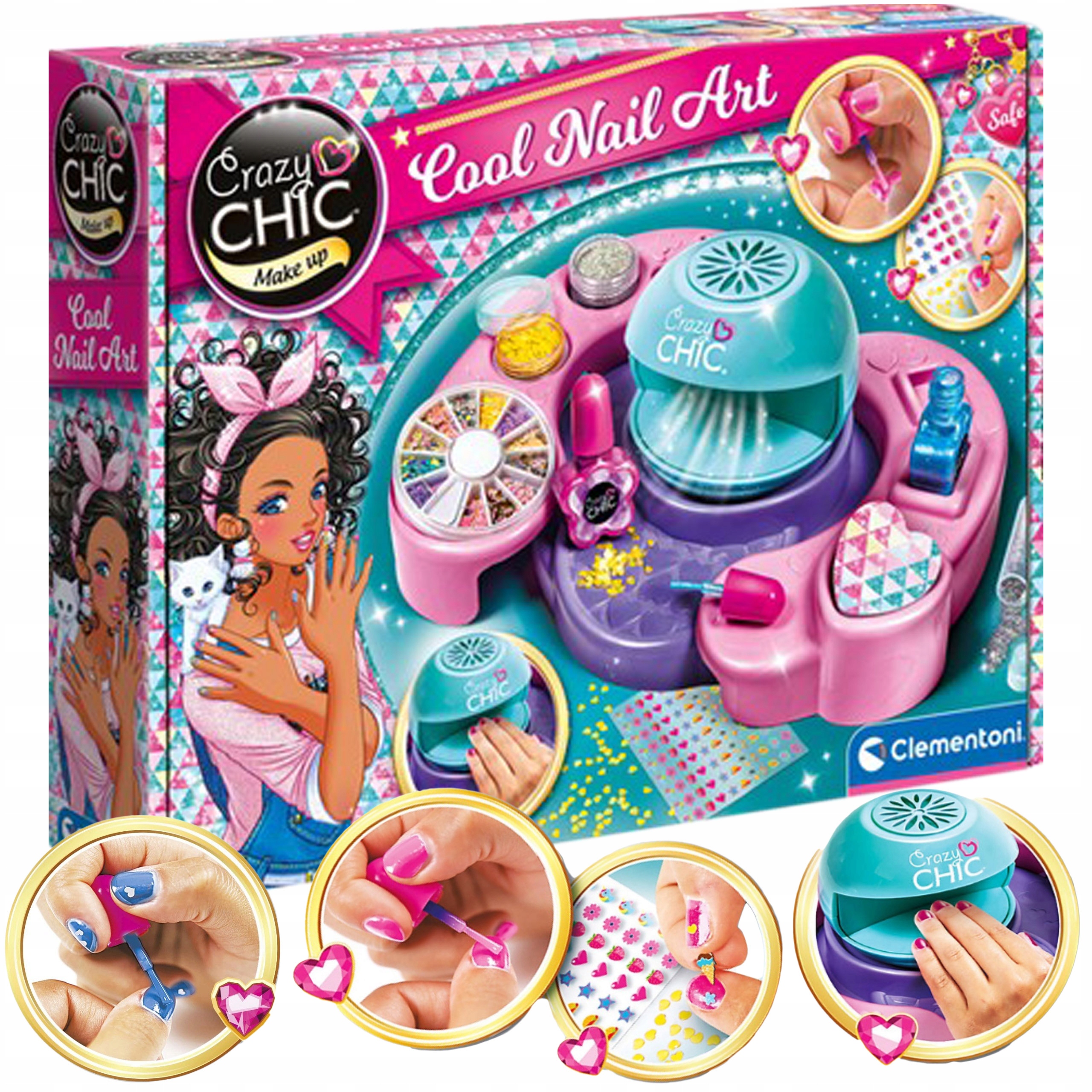 Kreativní sada na nehty pro dívky Studio Manikúra Crazy Chic