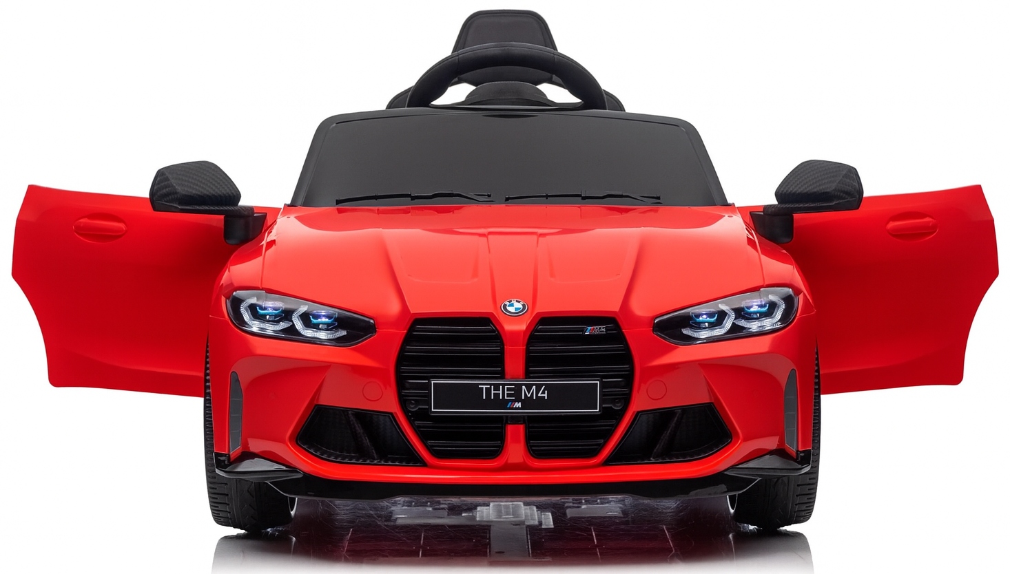 Samochód elektryczny na akumulator BMW M4 czerwony dla dzieci 3 lata +