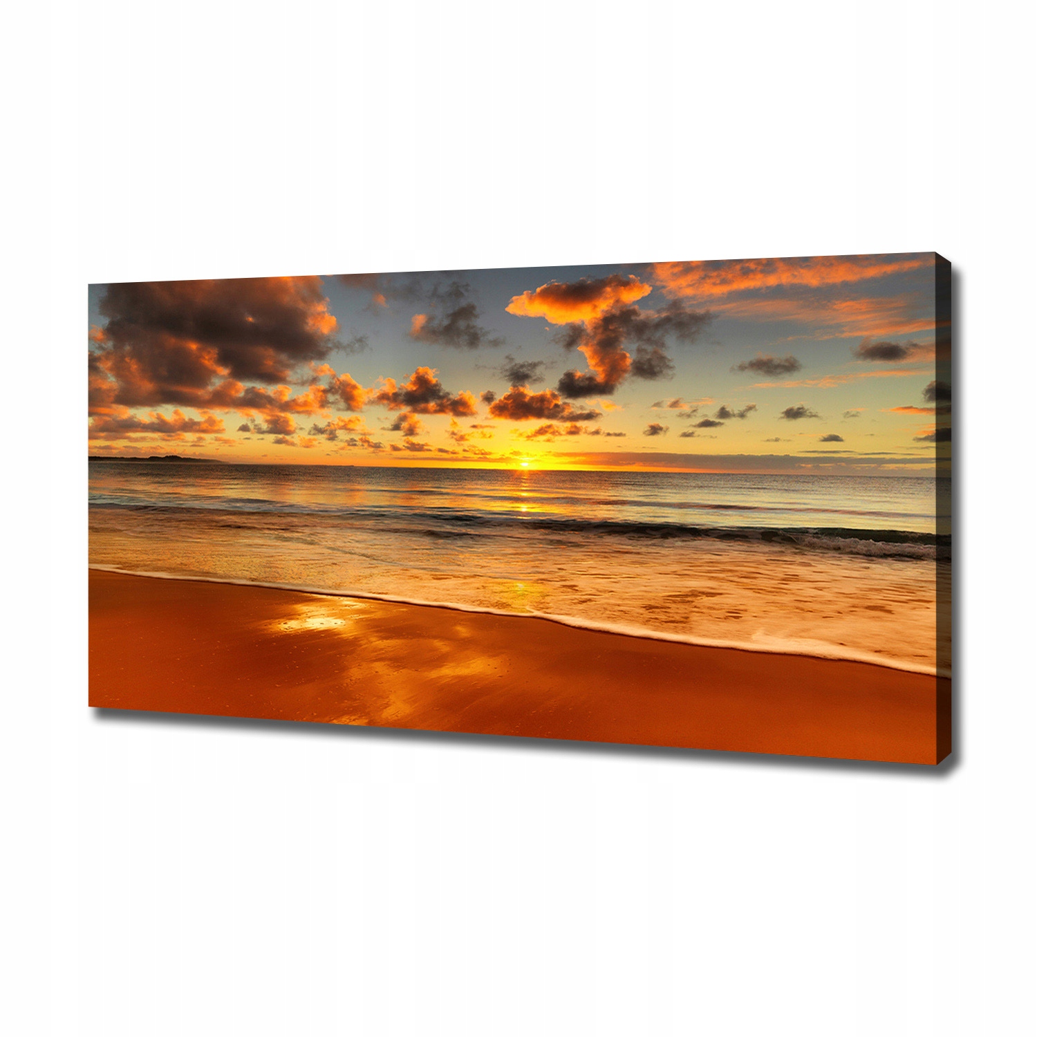 

Foto obraz na płótnie Zachód słońca plaża 120x60cm
