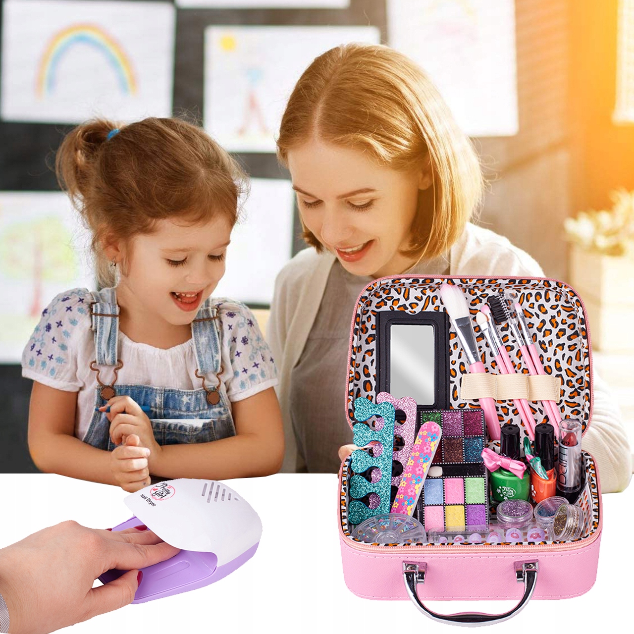 ZESTAW DO MAKIJAŻU PAZNOKCI KOSMETYKI W WALIZCE DLA DZIECI DZIEWCZYNKI Bohater brak
