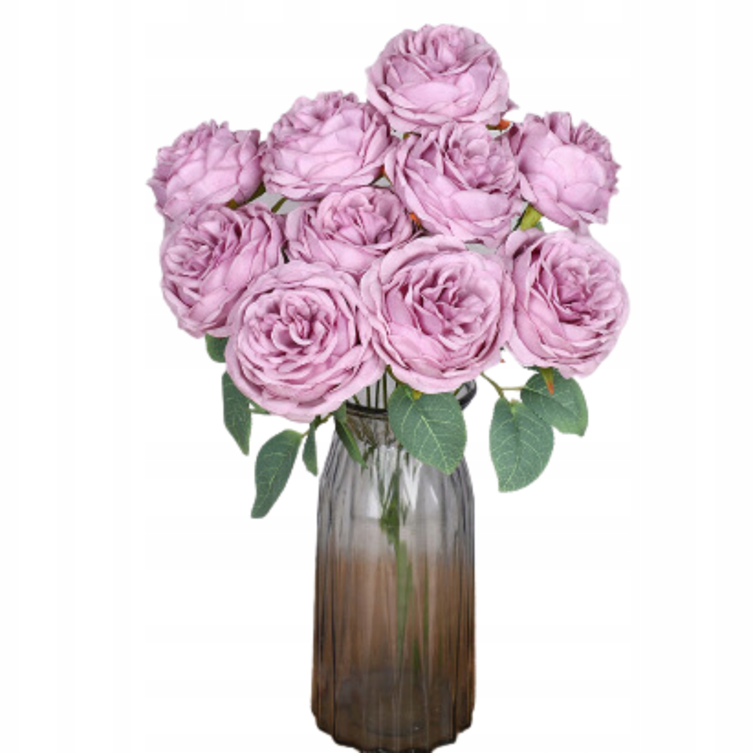 SZTUCZNE KWIATY RÓŻE ROŚLINY BUKIET BUKIECIK FIOLETOWY