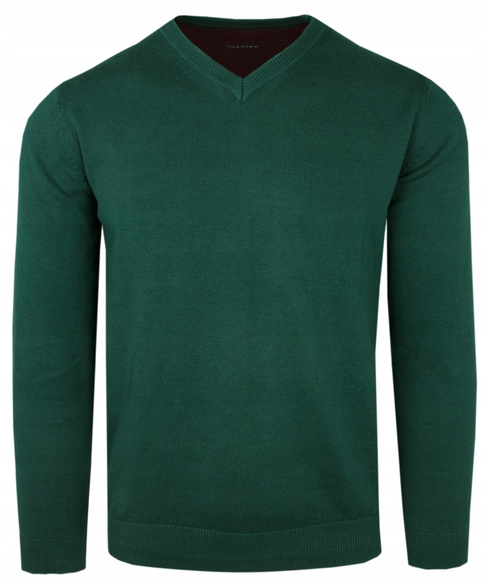 Pánský svetr s výstřihem do V (V-Neck) Alties Zeleň barva XXL