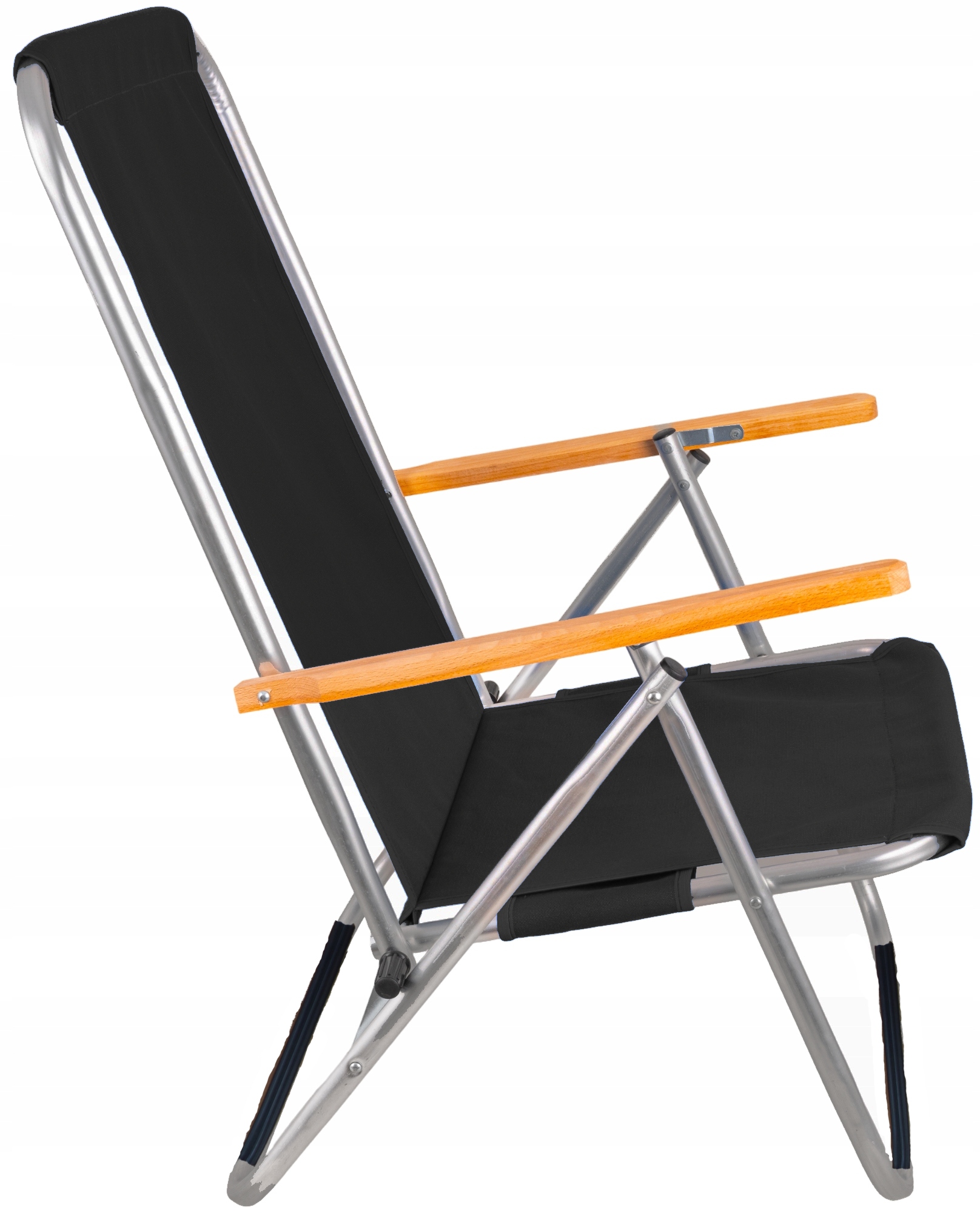 Leżak Metalowy, Składany, Dwupozycyjny Na Plażę Lub Do Ogrodu Czarny