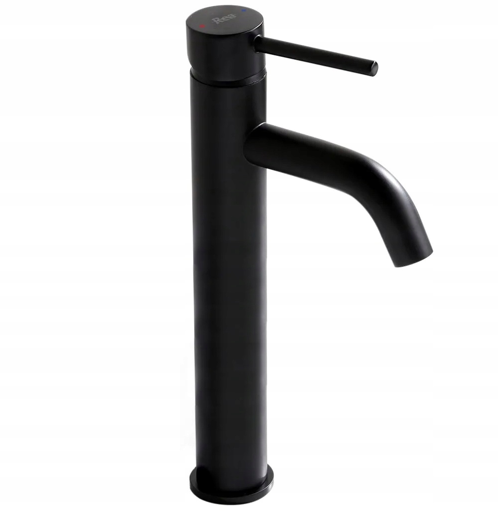 Umývadlová Batéria Čierna Vysoká Stojaca Na Dosku Rea Lungo Black 28 cm