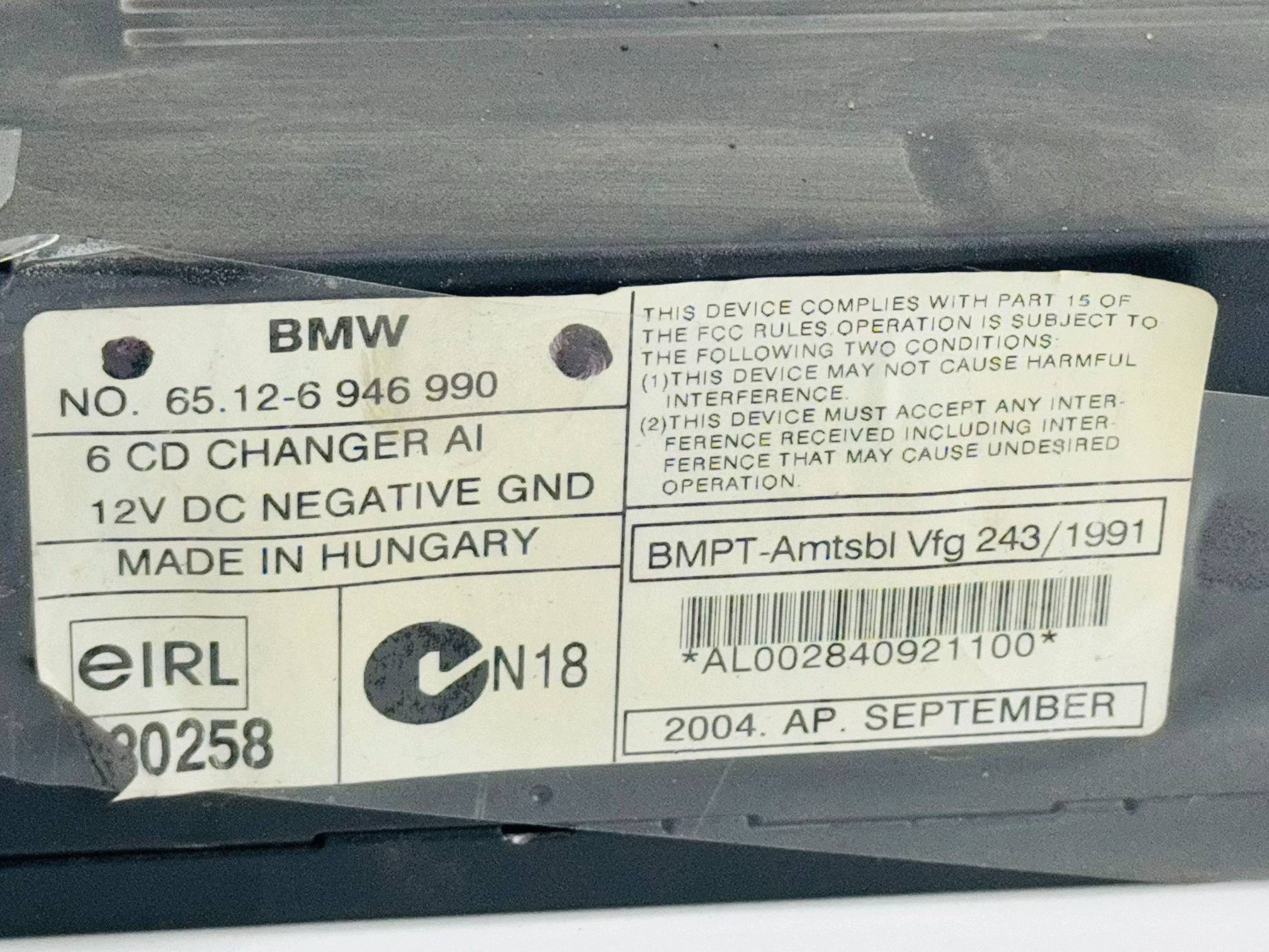BMW E46 X5 E53 Z4 cserélő PLYT CD 65126946990