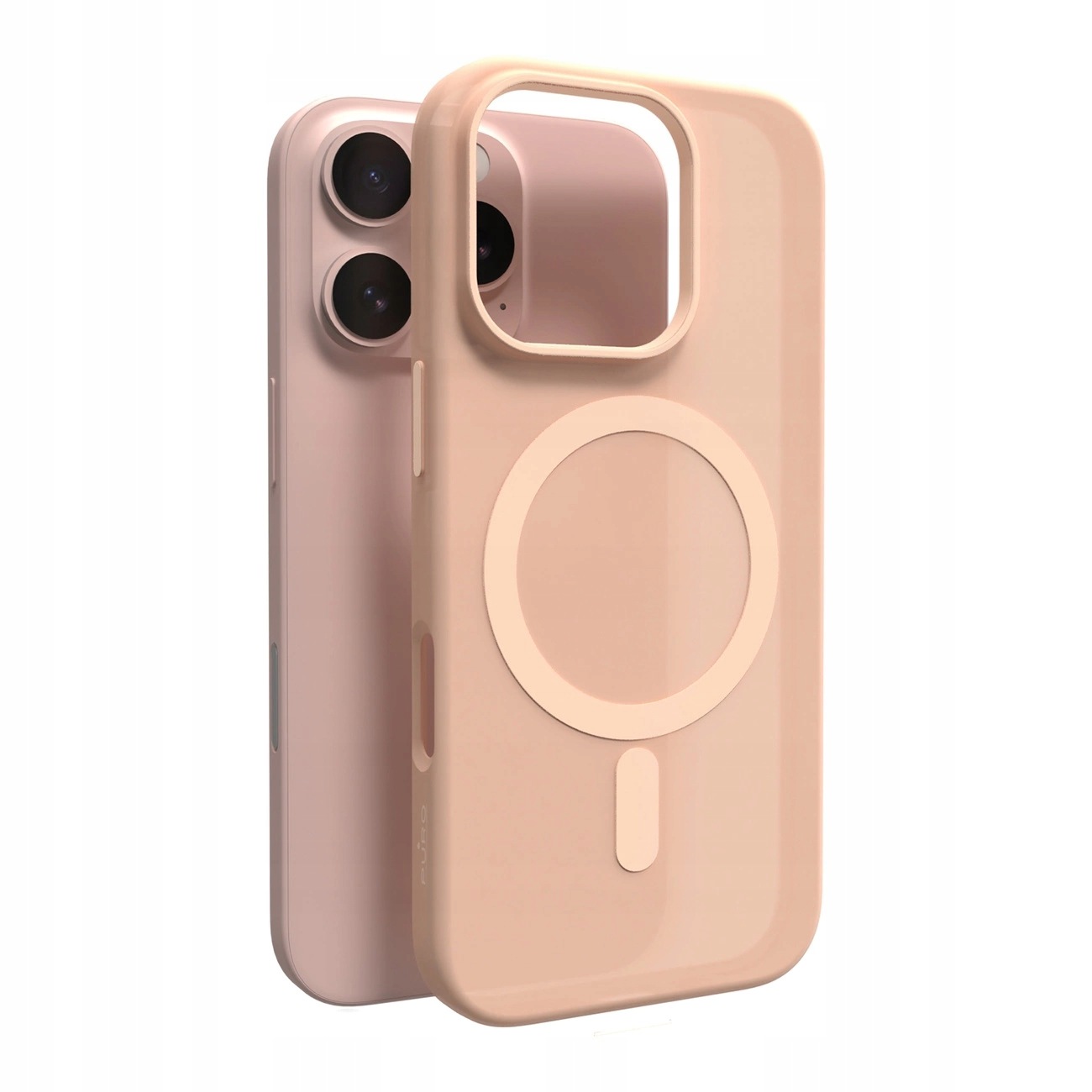 Silikónové puzdro Puro Daylight MagSafe pre iPhone 16 Pro béžové