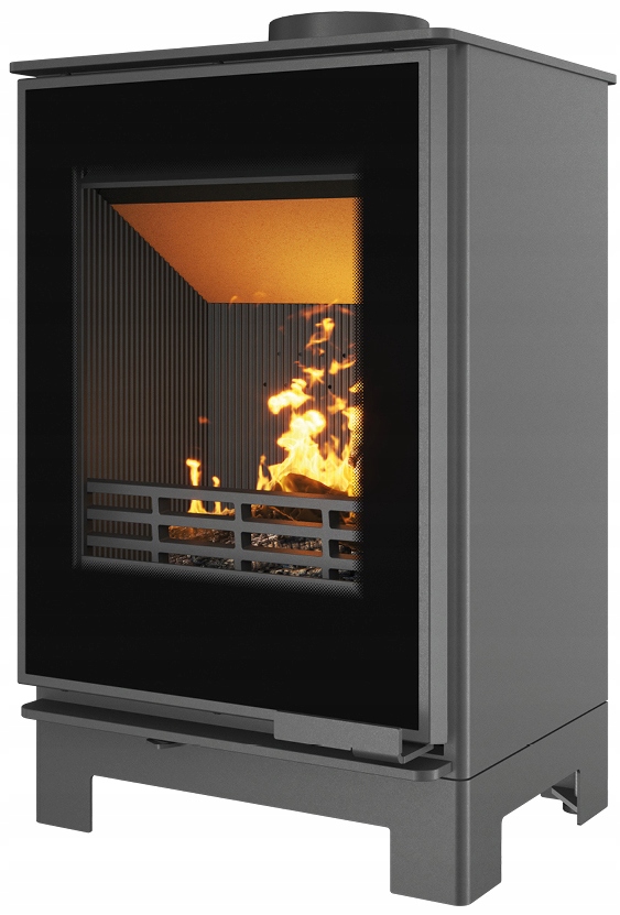 Kamna litinová koza ocelová volně stojící kamna 6,5 kW krb Harita Decor