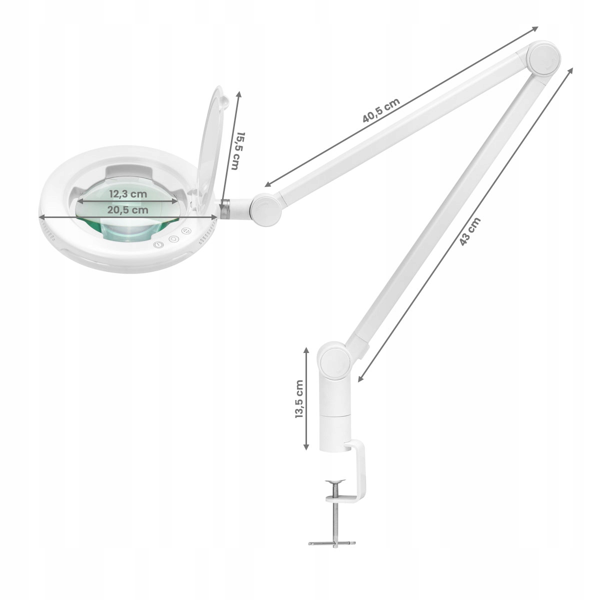 Lampa Led lupa Glow 8021 pro pracovní desku, barva světla