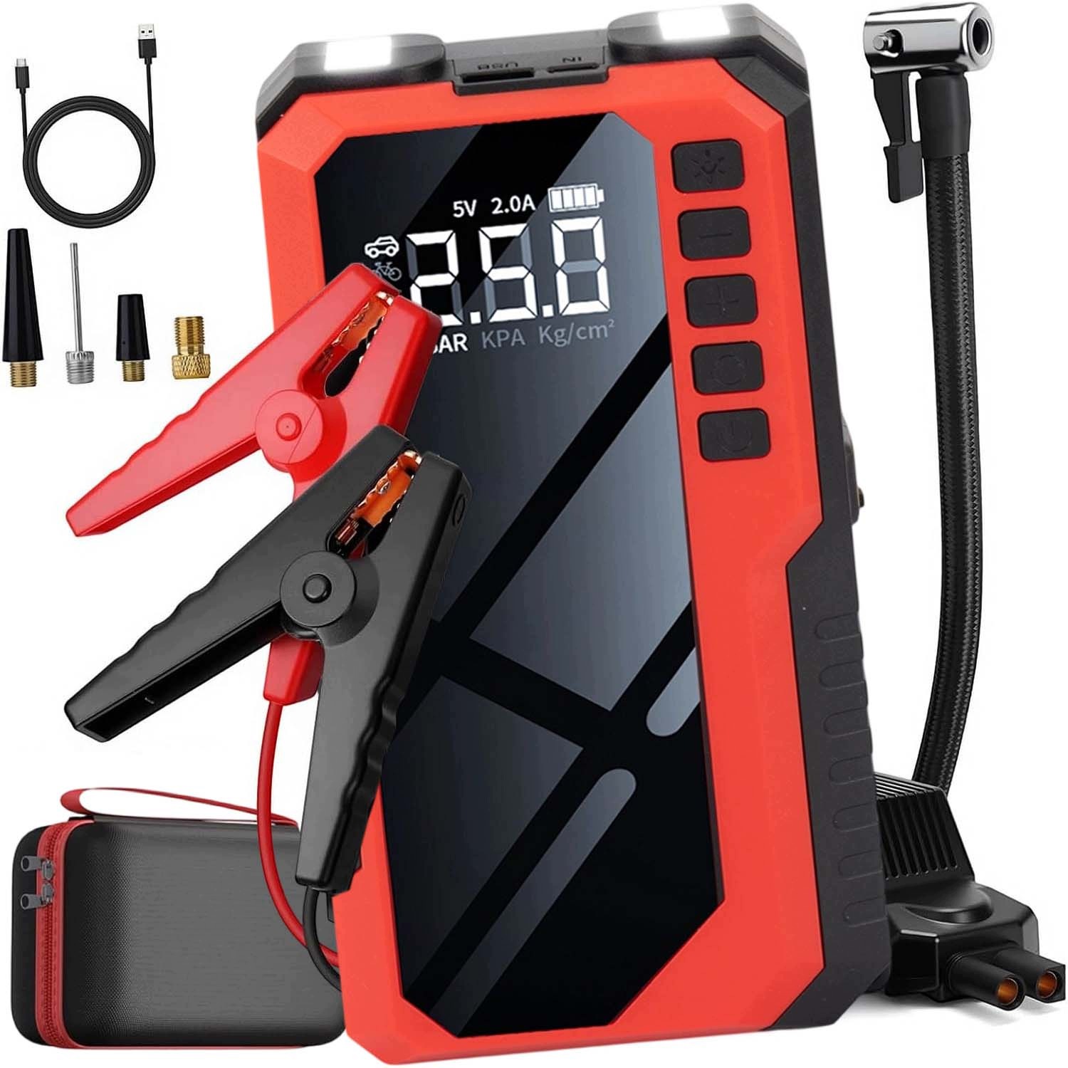 5V1 Startér Do Auta 6400 Mah Powerbanka Nabíječka Nouzové Světlo