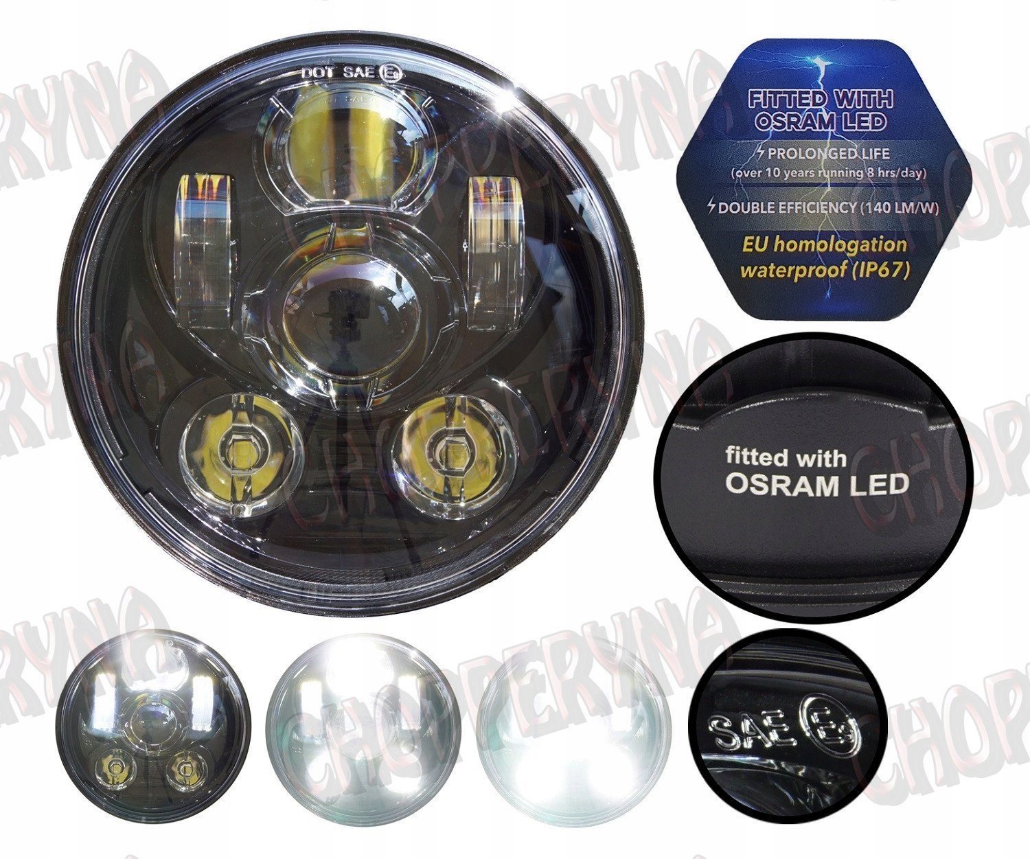 

lampa Led 5,75 do motocyklowa Usa Osram