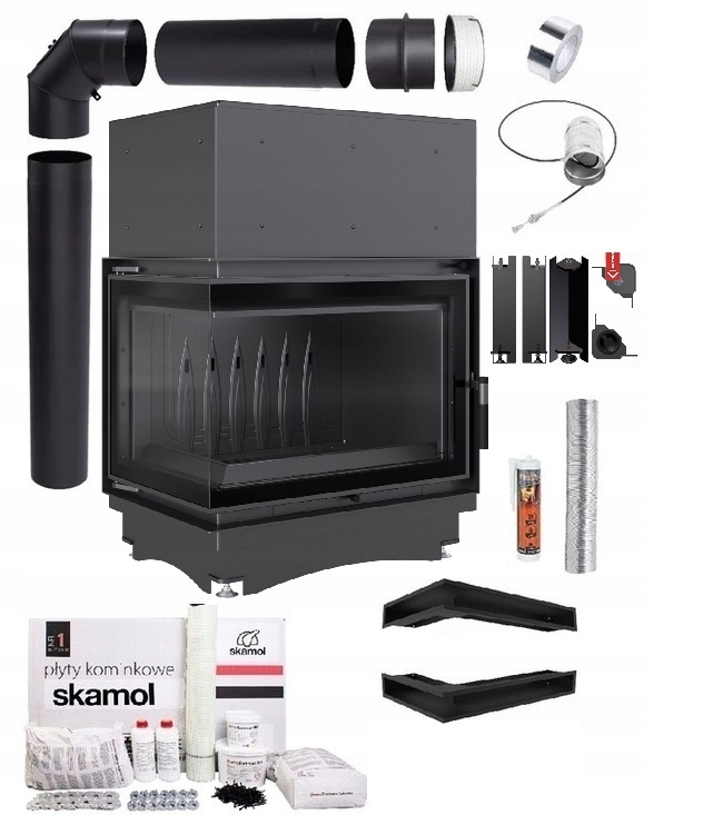 Krbová Vložka Litinová Zuzia 12 Eco Levá Sada Trubky Lufty Desky