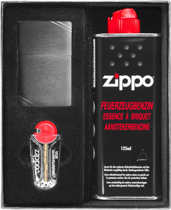 Zestaw ZIPPO Zapalniczka VINTAGE CHROME BRUSHED prezentowy*nr1