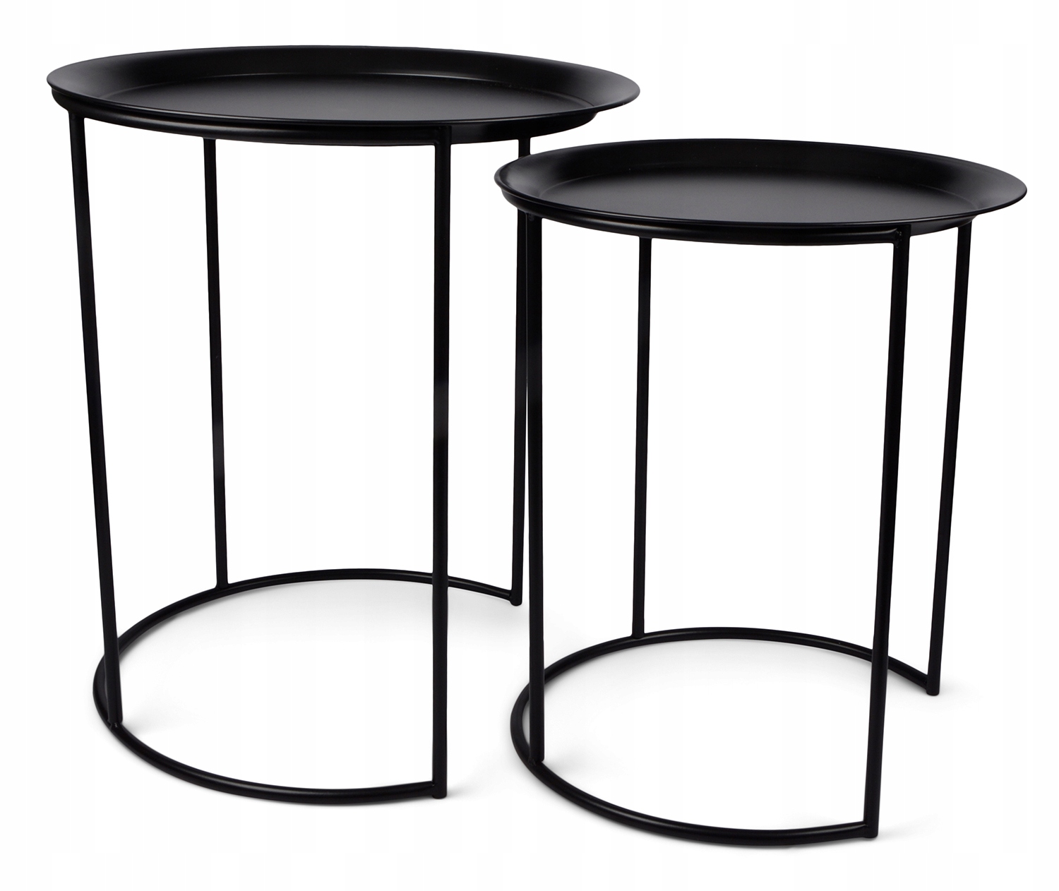 2 ks Bočný konferenčný stolík Alessia, čierny