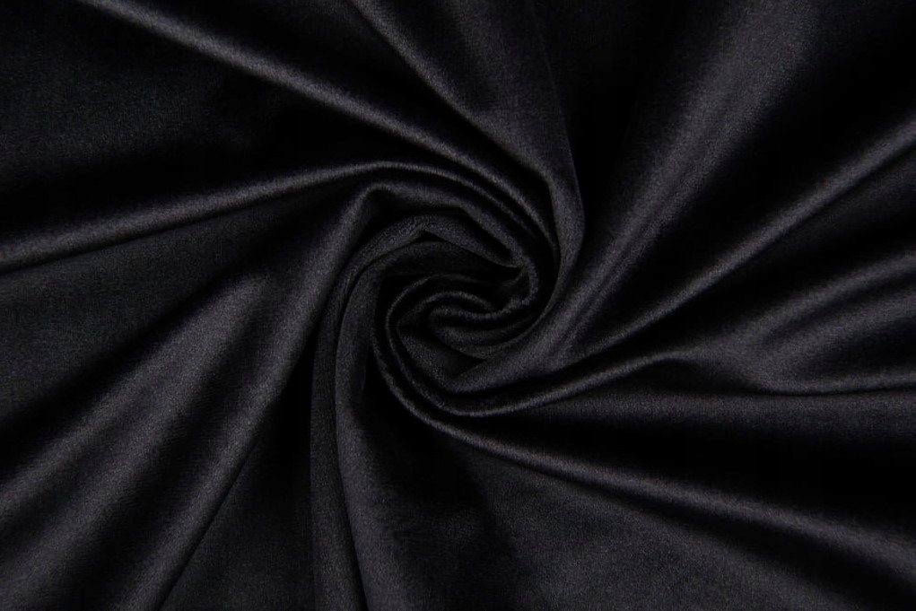 Látka Velur Mat Záclonové Čalounění 280CM Černá