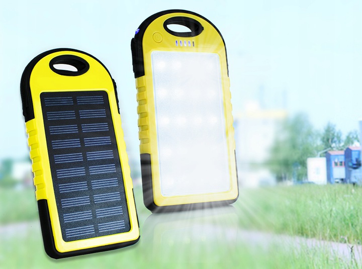 POWERBANK PANEL SŁONECZNY SOLARNY LATARKA LED Pojemność akumulatora 5000 mAh