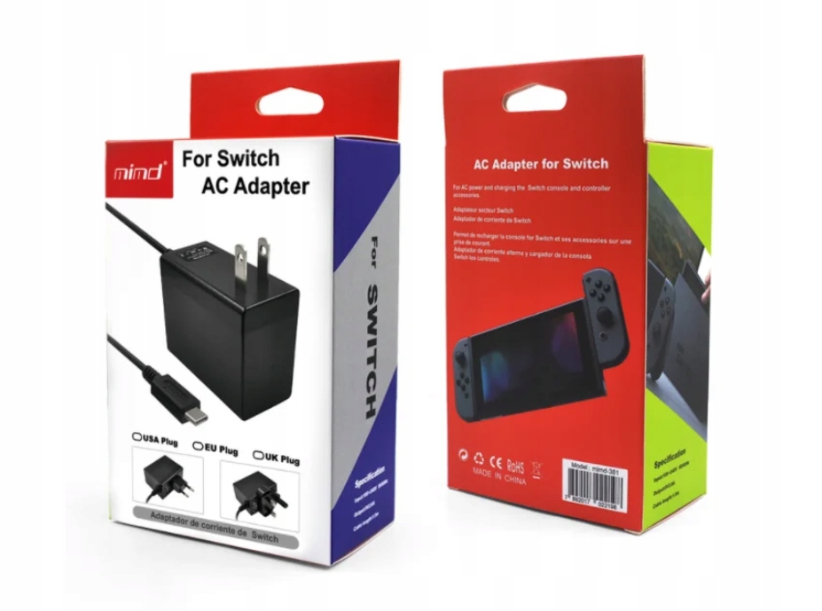 ŁADOWARKA ZASILACZ DO KONSOLI NINTENDO SWITCH Stan opakowania oryginalne
