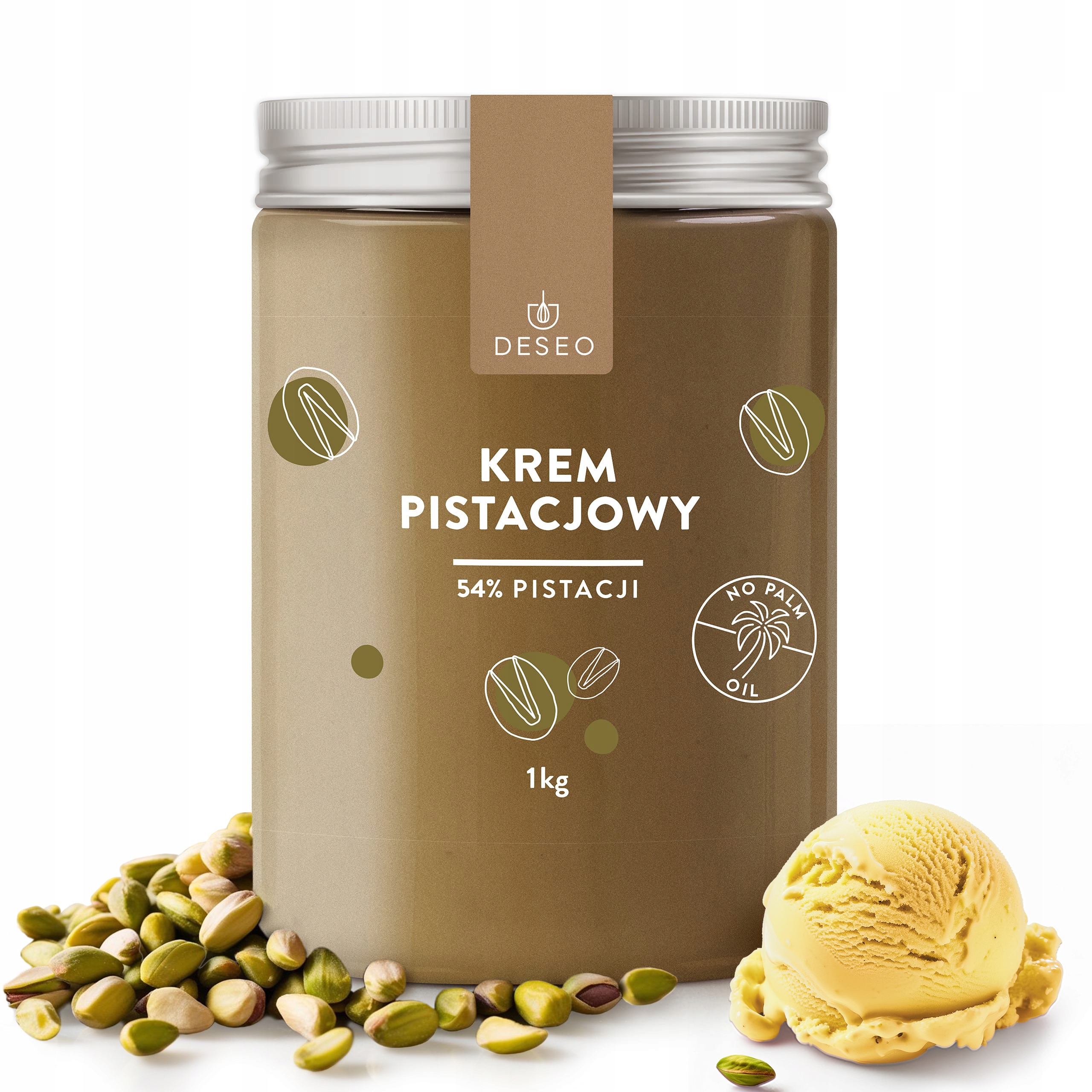 Pistáciový krém 1kg Deseo Pistáciový krém 54% Pistácie pistáciová pasta