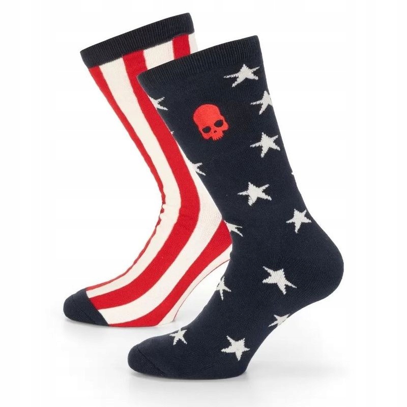 Ponožky Hydrogen Usa Socks 2P Blue Navy/red Wh