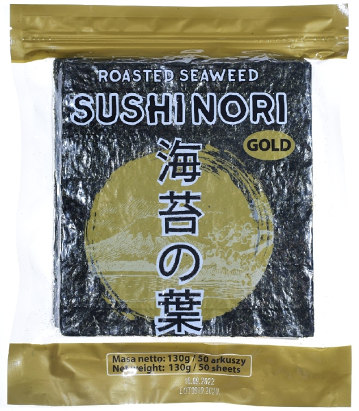 

Nori do Sushi Algi Wodorosty Glony Yaki Gold 50szt