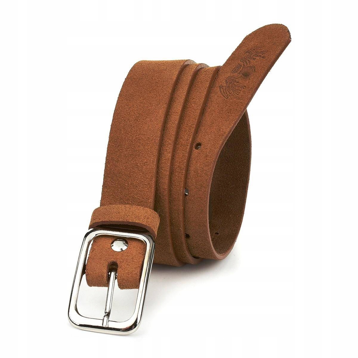 

Skórzany wąski zamszowy pasek damski Beltimore 3cm