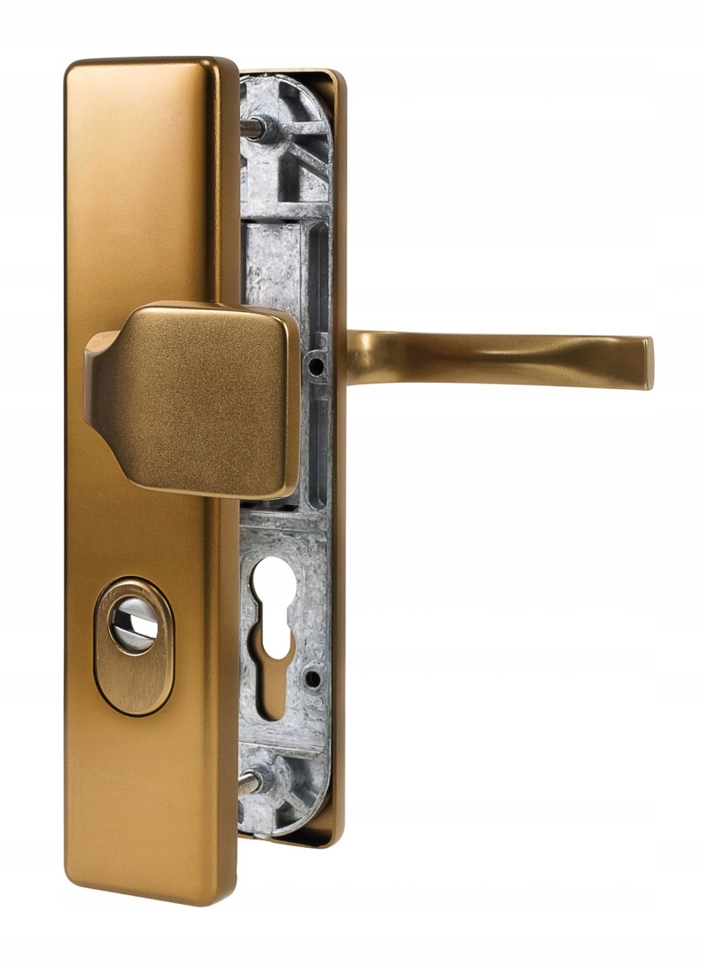 kľučka s gombíkom na vonkajšie dvere proti vlámaniu, rozteč 92 mm