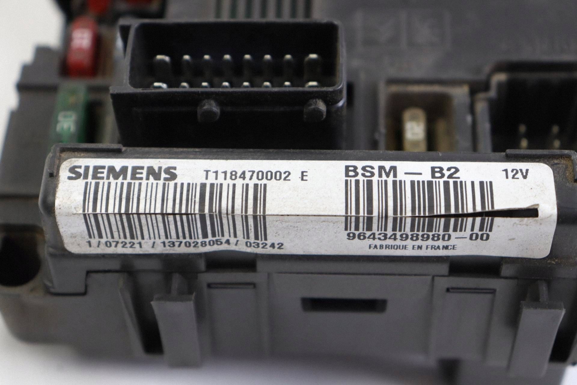 CITROEN PEUGEOT module compartment control unit BSM 9643498980 T118470002E