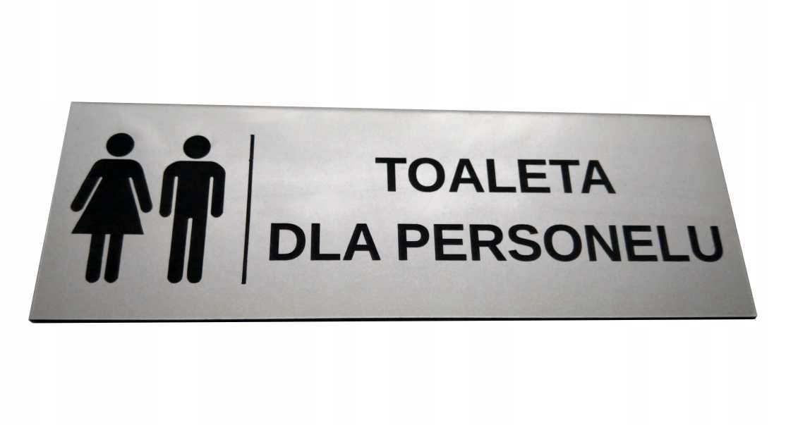 tabliczka TOALETA DLA PERSONELU WC GRAWER 18x6 cm