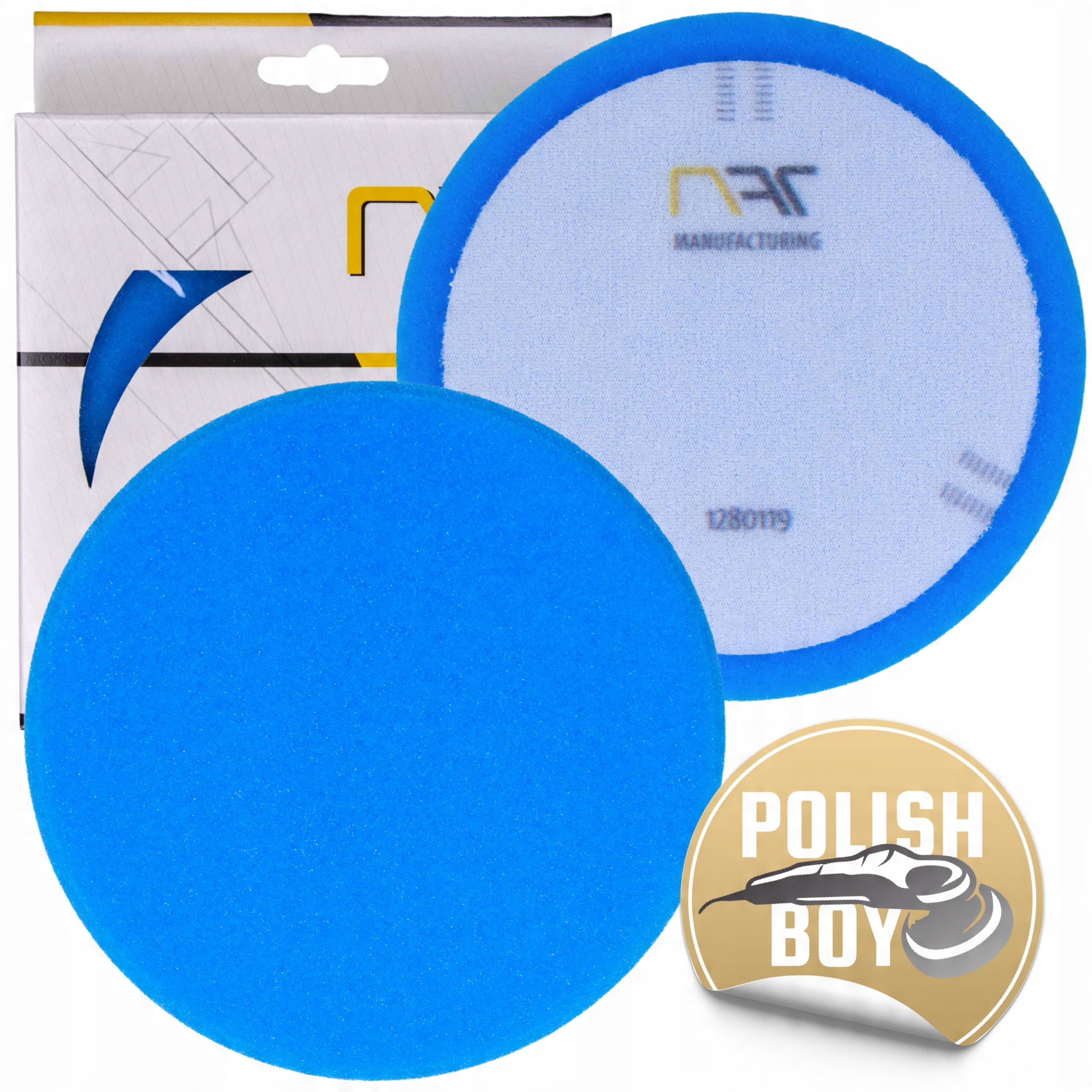 

Nat Niebieska Twarda gąbka polerska 150mm