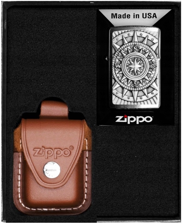 Sada Zippo Zapalovač Compass Emblem Dárkový No4