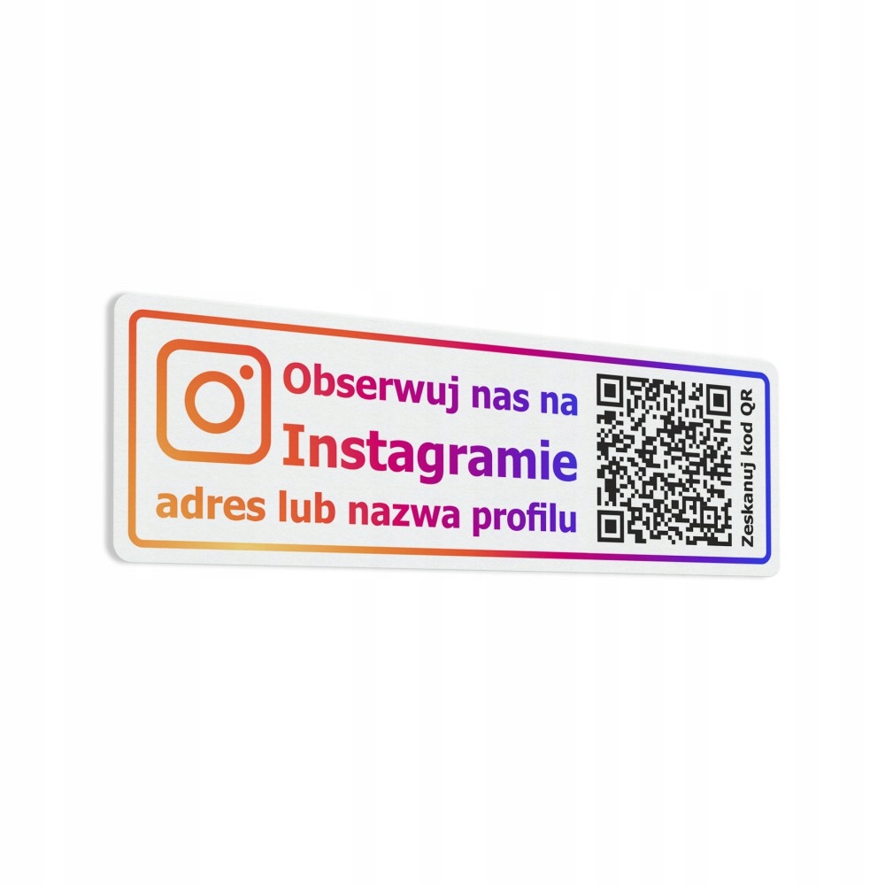 

Obserwuj nas na Instagramie Qr naklejka 7x22