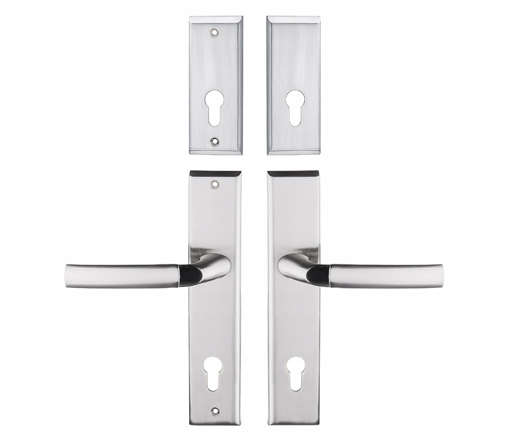 Klamka Zewnętrzna+szyld Zeus 72MM Prawa Nikiel