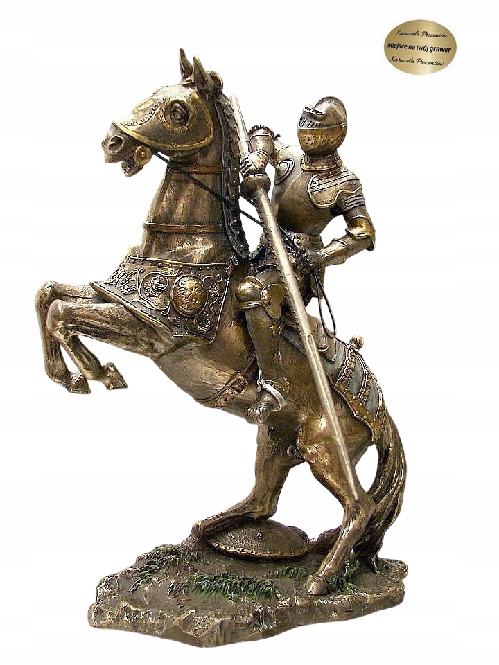Figurka Rytier Na Napätom Koni S Kopiou Veronese Darček Pre Zbierku