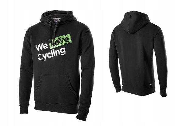 CZARNA BLUZA Z KAPTUREM WE LOVE CYCLING SKODA S