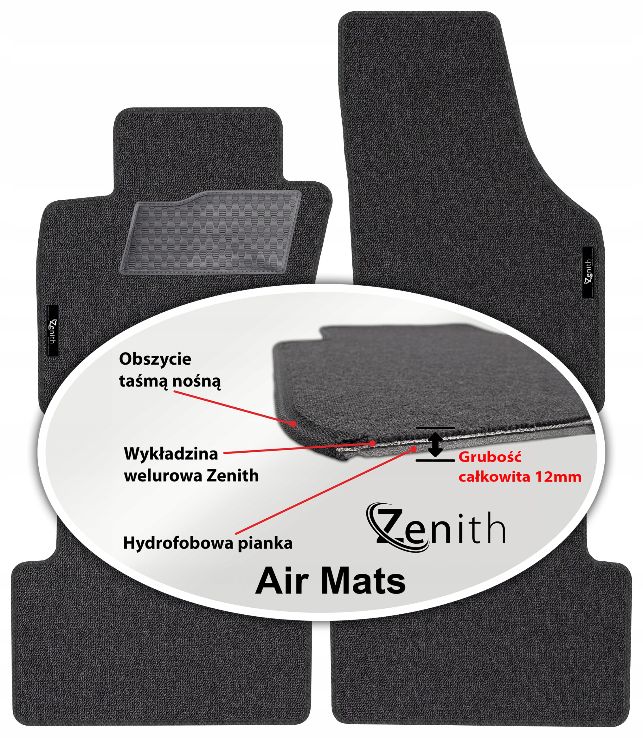 Audi Q3 I Suv 2011-2018 Velúrové koberčeky do auta Zenith Air Mats