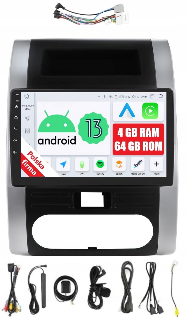 Rádio 2DIN Navigace Android Nissan X-trail II 4/64 Gb Dsp Carplay Lte