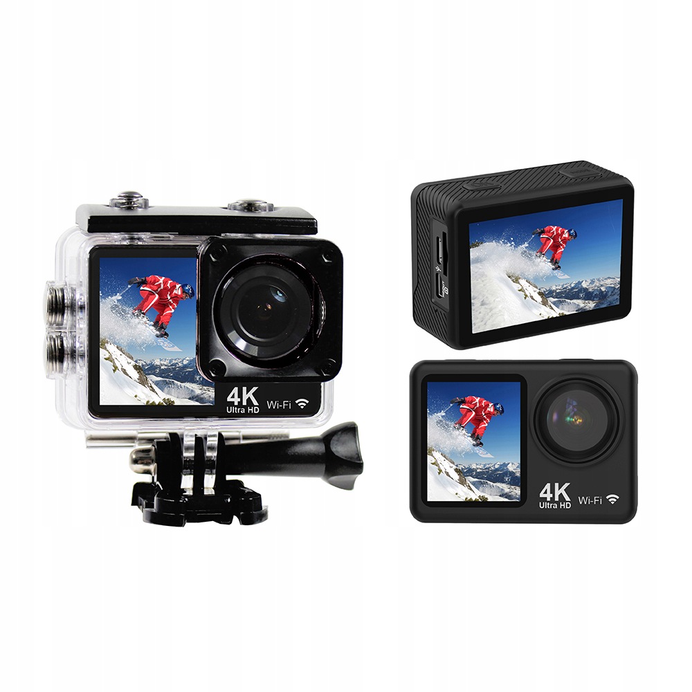 Sportovní kamera Full Hd 4K ActionXtreme Pro 2 voděodolné držáky 30 m