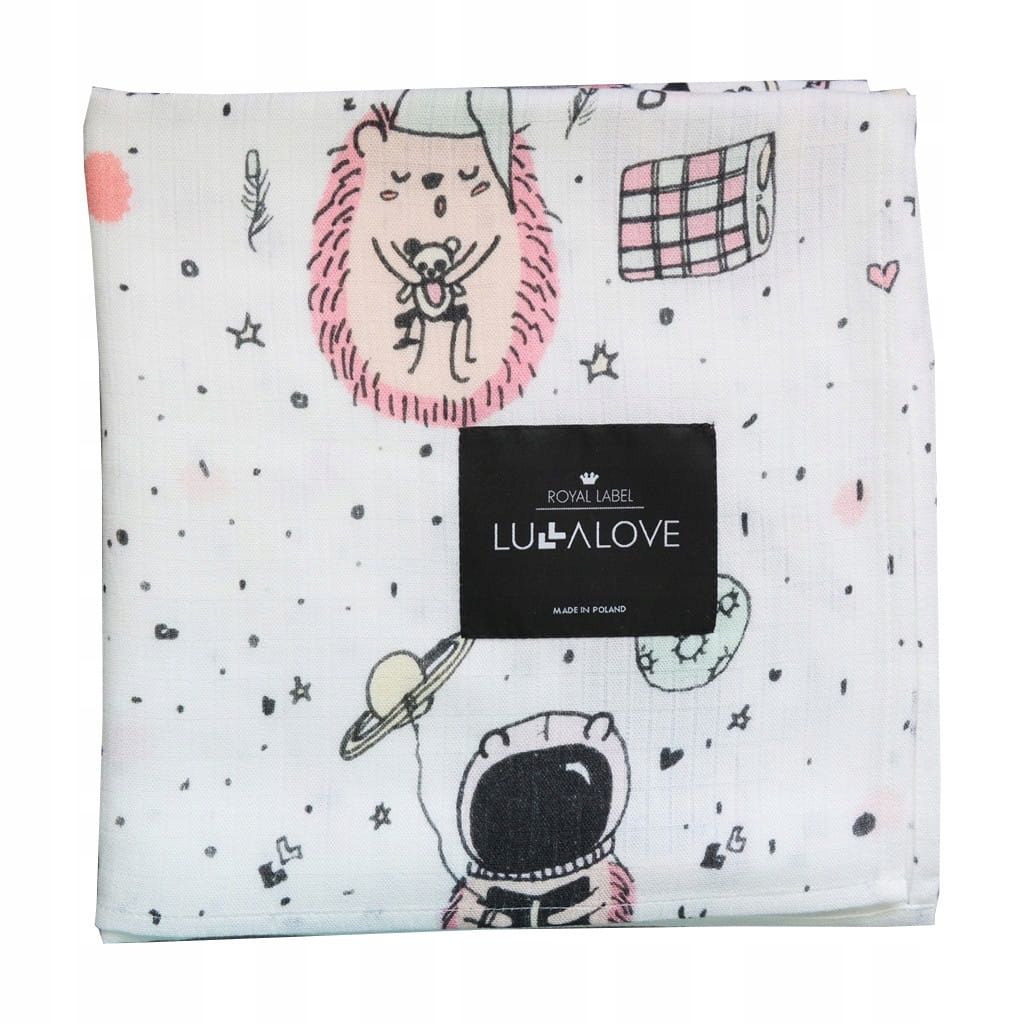 

Lullalove Muślinowy kocyk otulacz 100x100 jeże