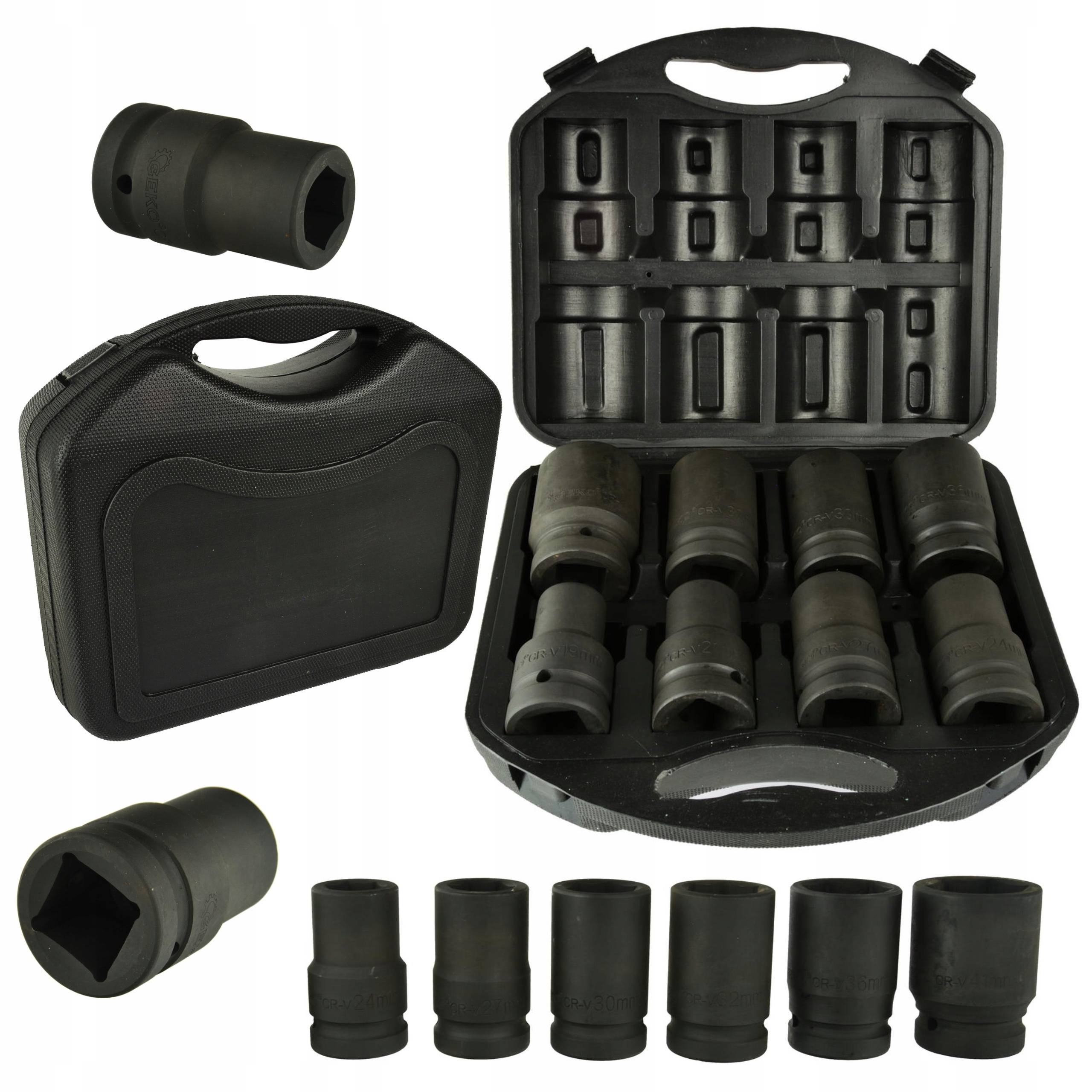 NASADKI UDAROWE KLUCZE 1" ZESTAW NASADEK 19-41MM