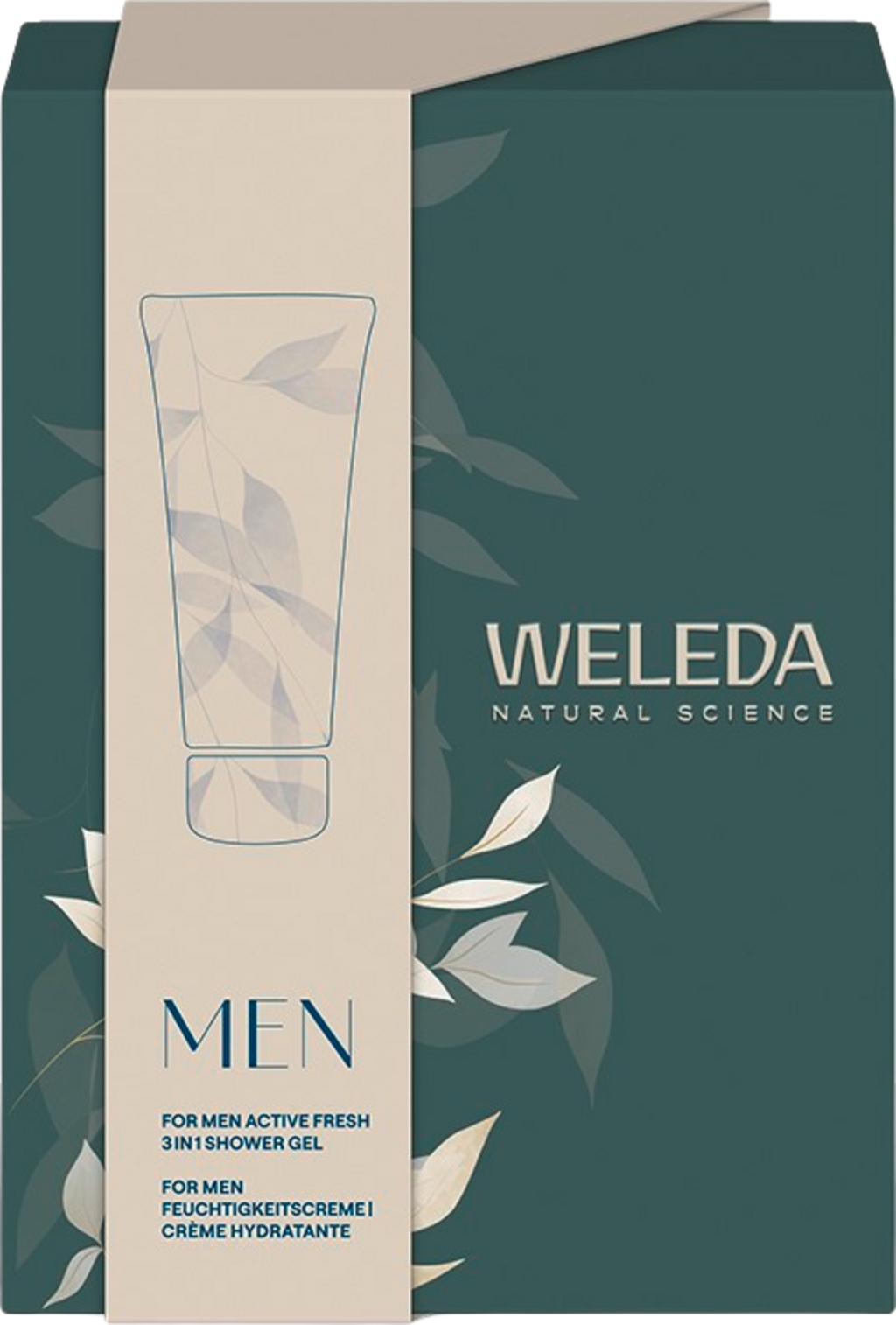 Weleda For Men Sada jako dárek hydratační krém sprchový gel 3v1