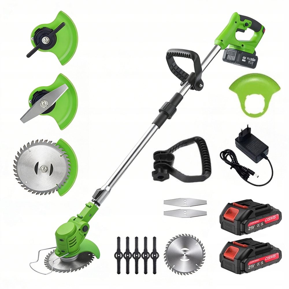 Aku Vyžínač Křovinořez Zahradní Sekačka Na Trávy 2x Aku Set