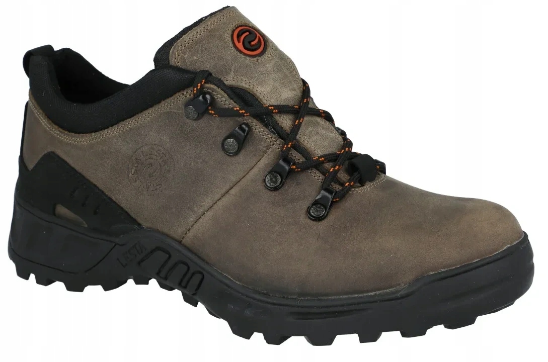 Polobotky Lesta 3512 béžové nízké outdoorové kožené trekové boty R45