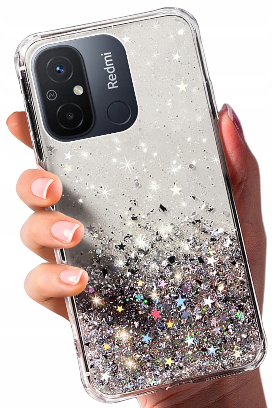 

Etui Brokat Glitter Kolor Do Redmi 12C Szkło