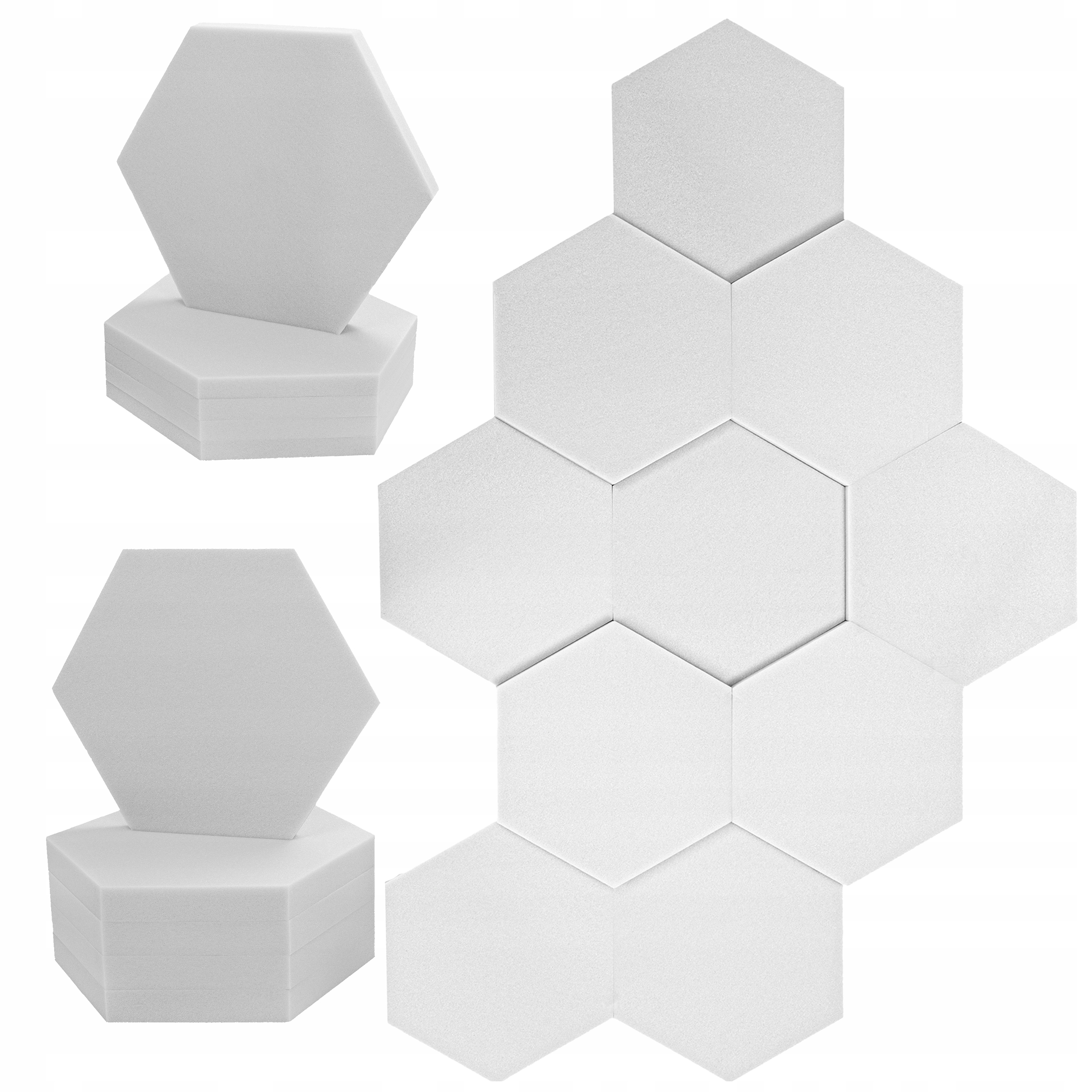 Akustické Panely bitmat absorbujúce voštiny, mäkká špongia, popolavá