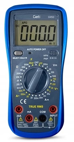 Multimetr miernik uniwers.z temp.GM50C/UT50C DCV-1000V ACV-750V ACV/DCV 20A