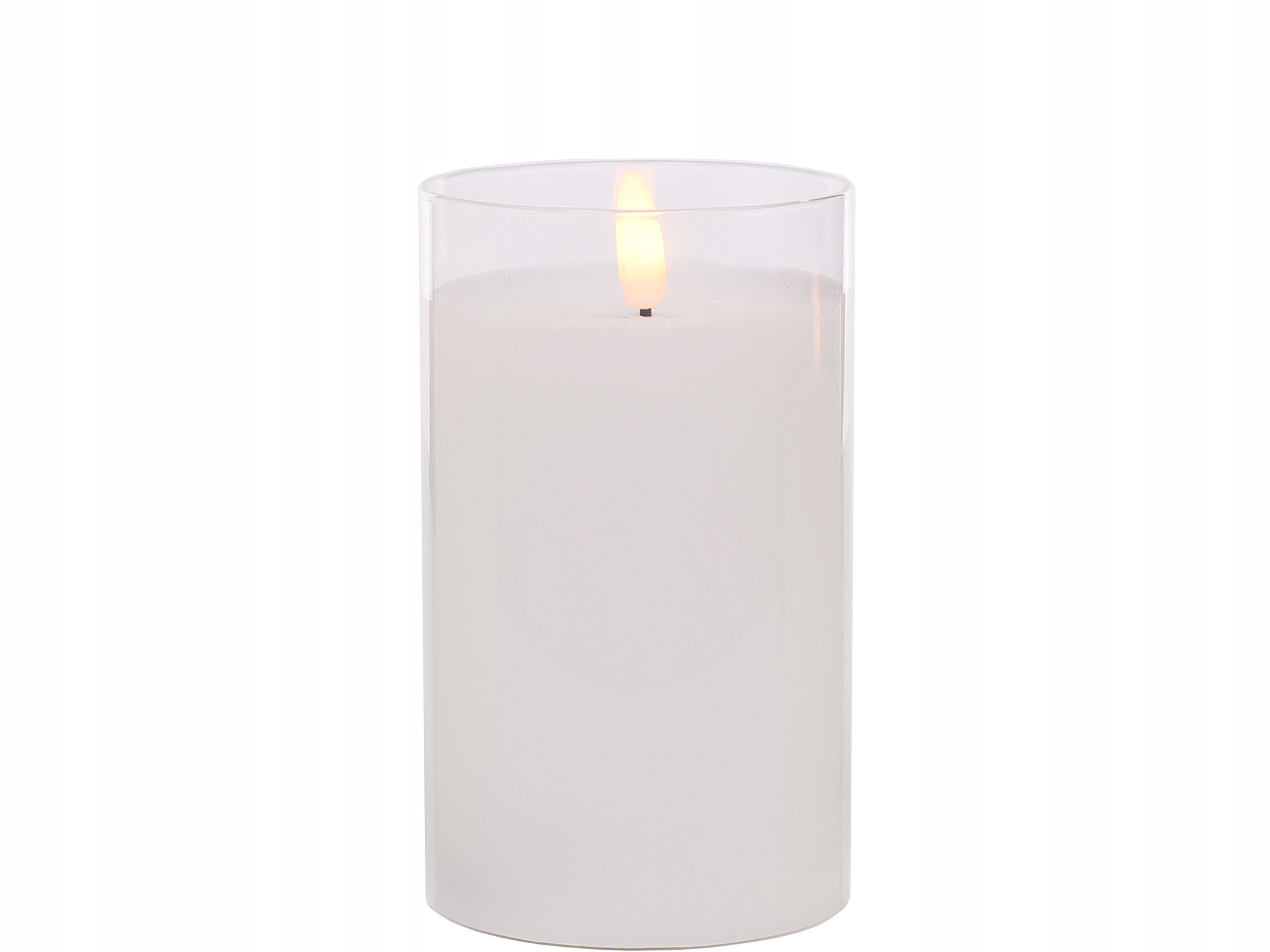 

Świeca Led w Szklanej Tulei Lampion Świecznik 13cm