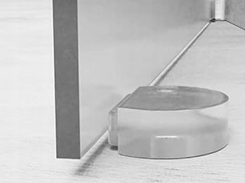 ODBOJNIK STOPER DO DRZWI BLOKADA OGRANICZNIK CZARNY SAMOPRZYLEPNY 1 szt Rodzaj przyklejany