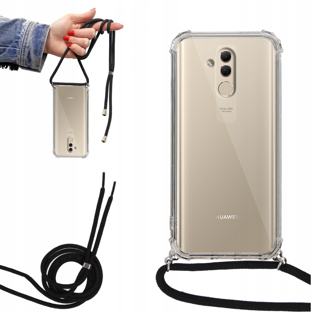 

Etui Crossbody do Huawei Mate 20 Lite Czarny Smycz