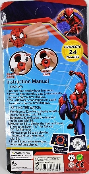 Zegarek Elektroniczny 3D ProjektorObrazu Spiderman Marka Inna marka